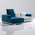 Nowoczesna sofa, z aksamitu, kolor: jasnoszary