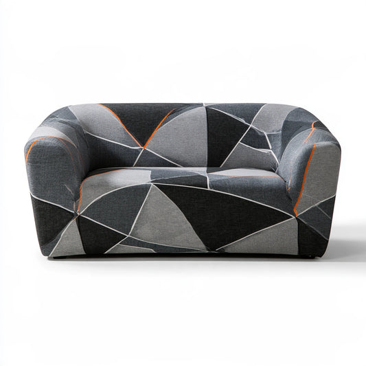 Sofa dwuosobowa, o nowoczesnej formie, kolor: szary