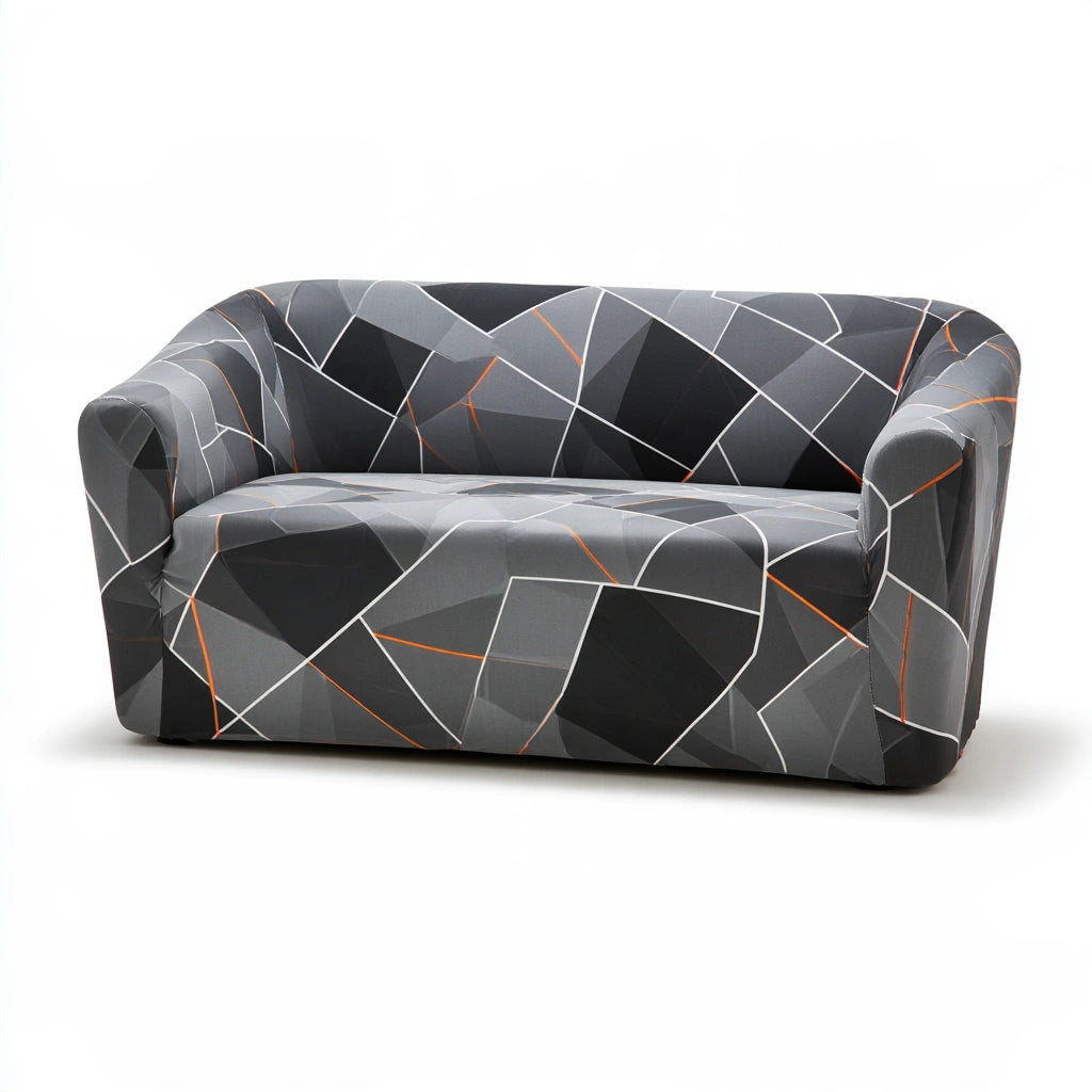 Sofa dwuosobowa, o nowoczesnej formie, kolor: szary