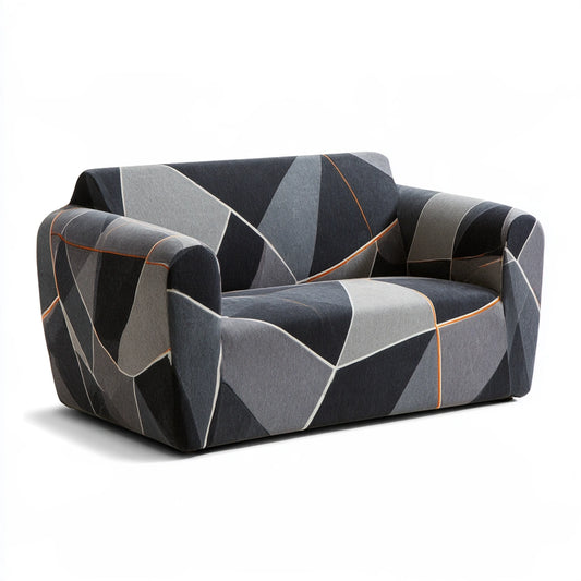 Sofa dwuosobowa, o nowoczesnej formie, kolor: szary